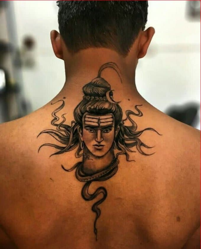 shiva tattoo on back