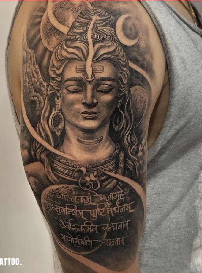 lord shiva portrait tattoo