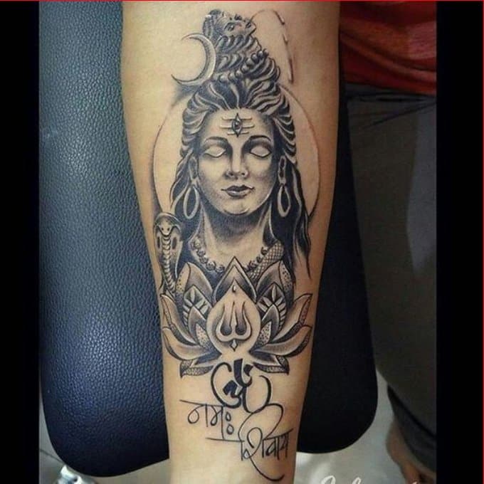 lord shiva face tattoo