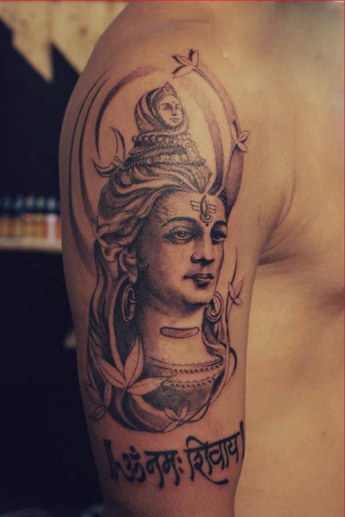 lord shiva face tattoo