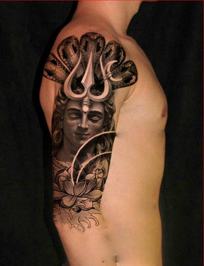 Best Lord Shiva tattoos in colour and black  grey