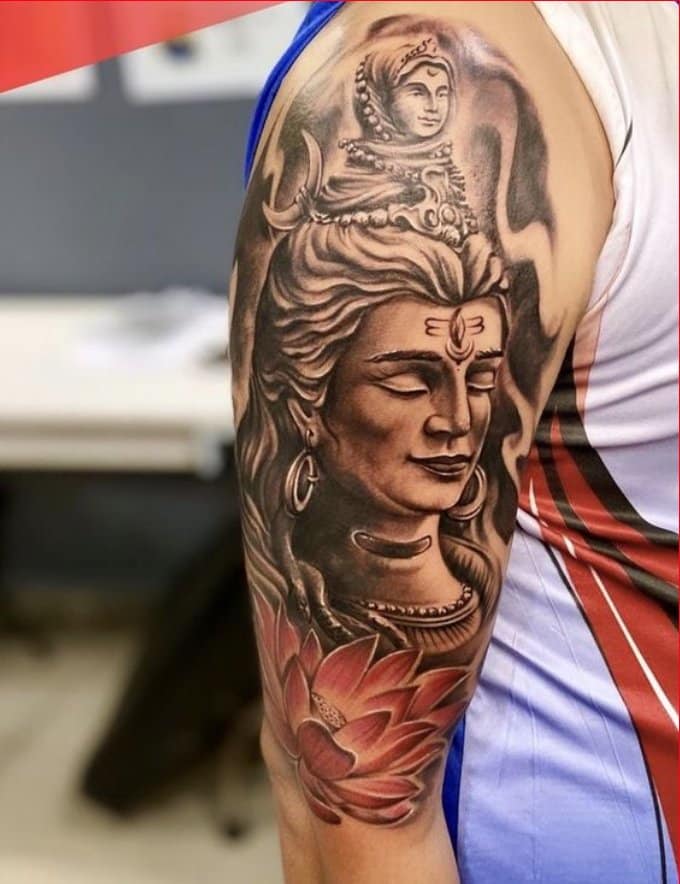 Majestic Tattoo With Shlok And Lord Shiva Trishul  Tattoo Ink Master