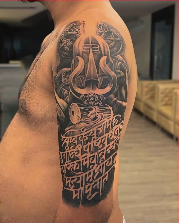 Best Lord Shiva tattoos in colour and black  grey