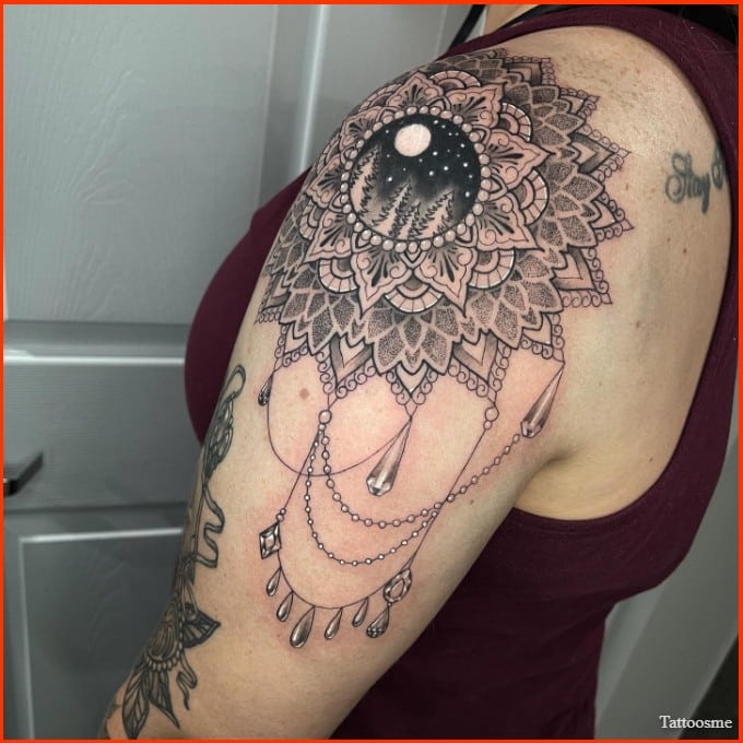 mandala tattoo designs for shoulder