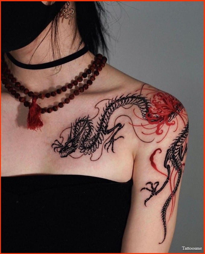 dragon shoulder tattoos