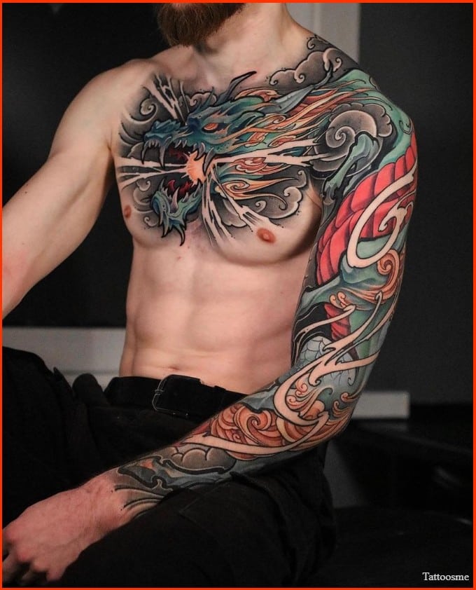 full shoulder tattoos for men
