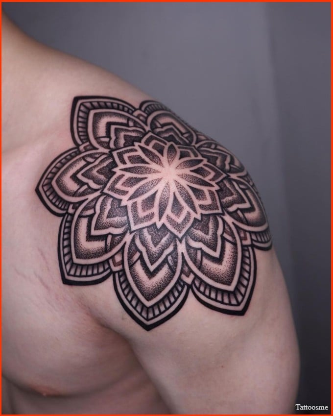 mandala tattoos on shoulder