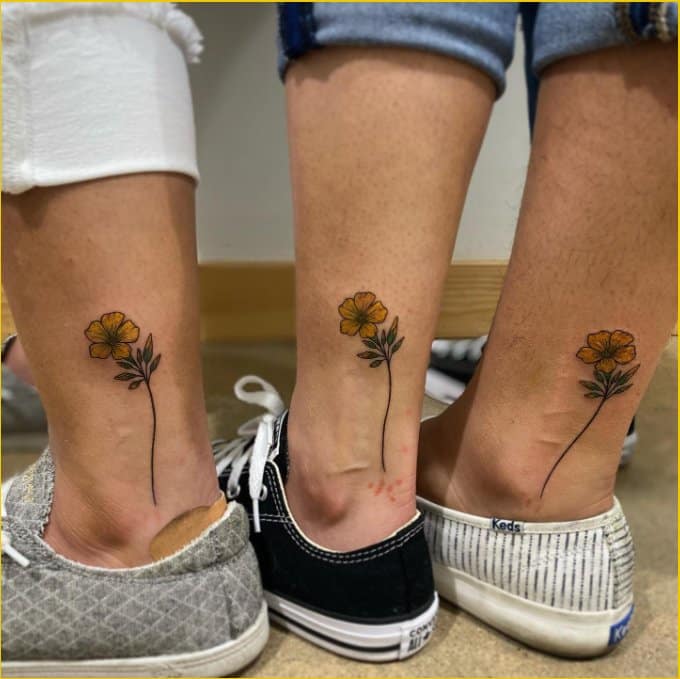 Bee  Sunflower Matching Temporary Tattoos  The Inkgenic