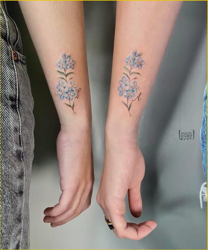 Sisters communicate matching foot tattoo  Tattoo PicturesTattoo  Pictures