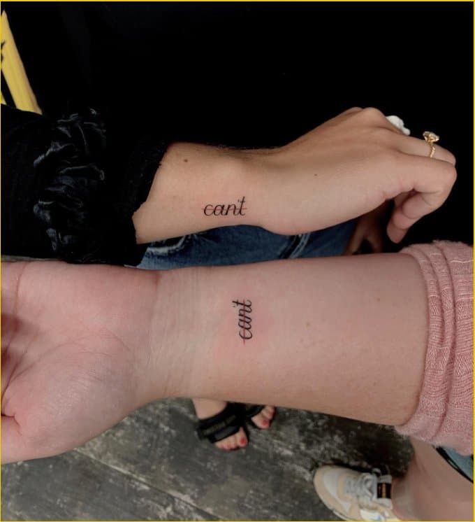 siblings tattoos on wrist