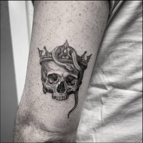 Black Skull Tattoo  Etsy