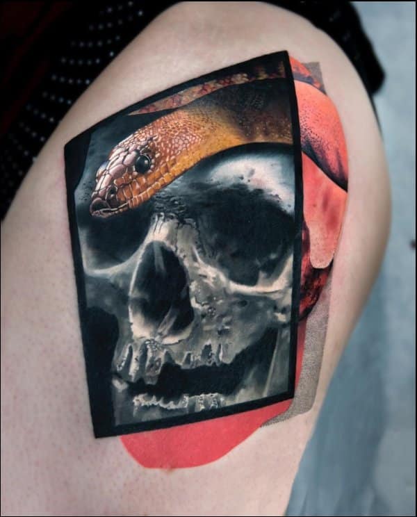 skull tattoos see no evil