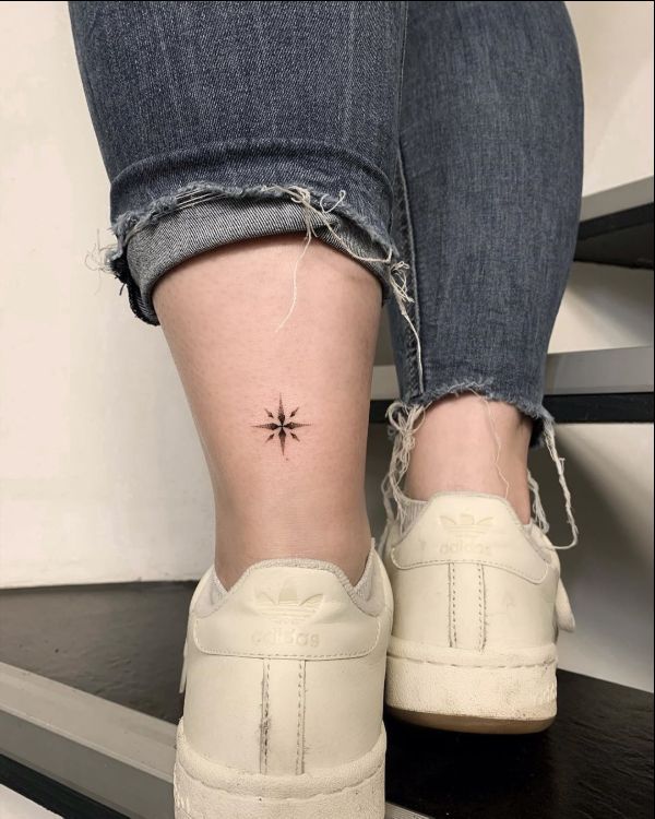 53 Beautiful Star Tattoos On Ankle