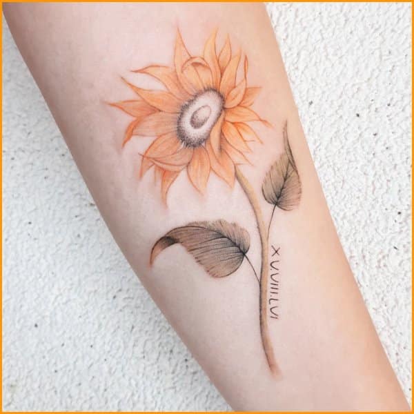simple sunflower tattoos