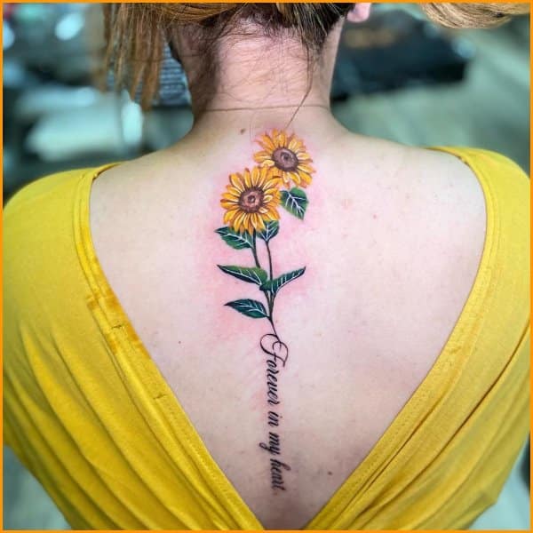 Best sunflower tattoos designs idea 2