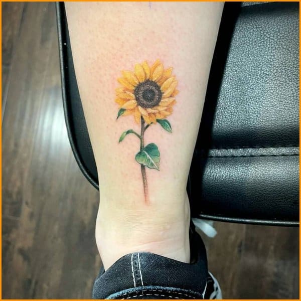 cute sunflower tattoo designs