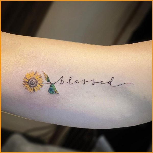 Best sunflower tattoos designs idea 25