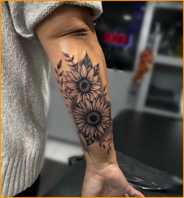 Best sunflower tattoos designs idea 26