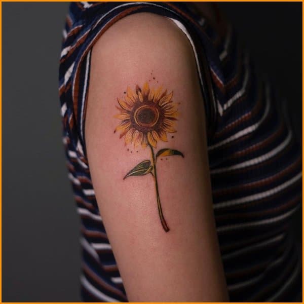 sunflower mother daughter tattoos