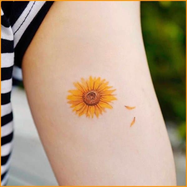 sunflower hand tattoos