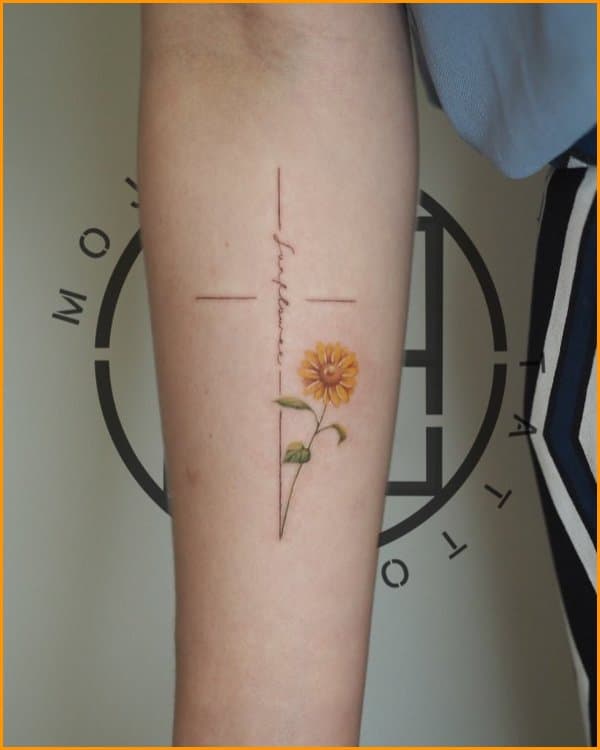 cool sunflower tattoos