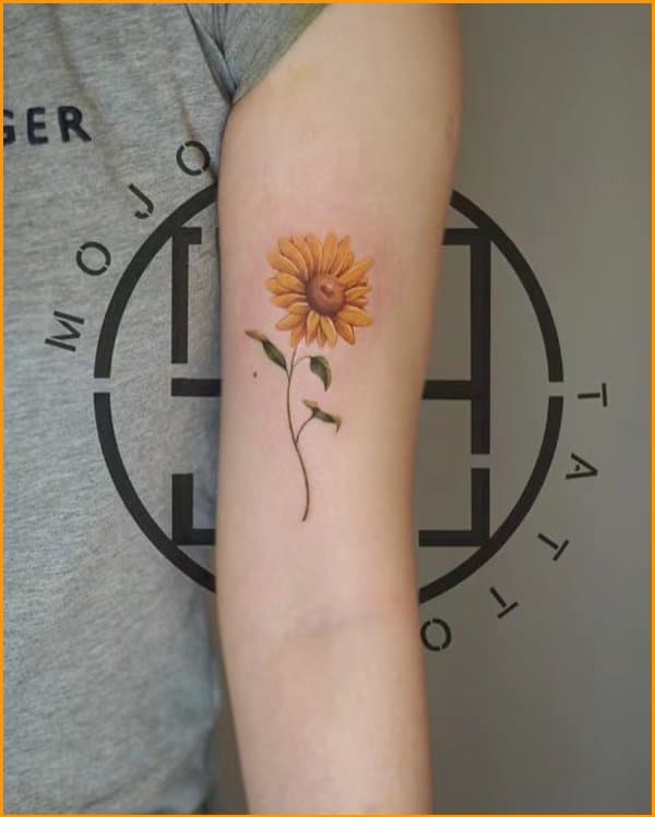 sunflower tattoo arm