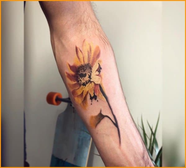cool sunflower tattoos