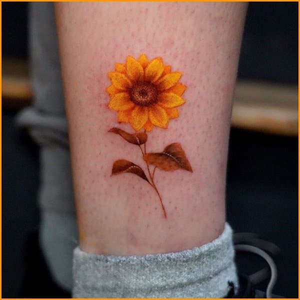 pictures of sunflower tattoos