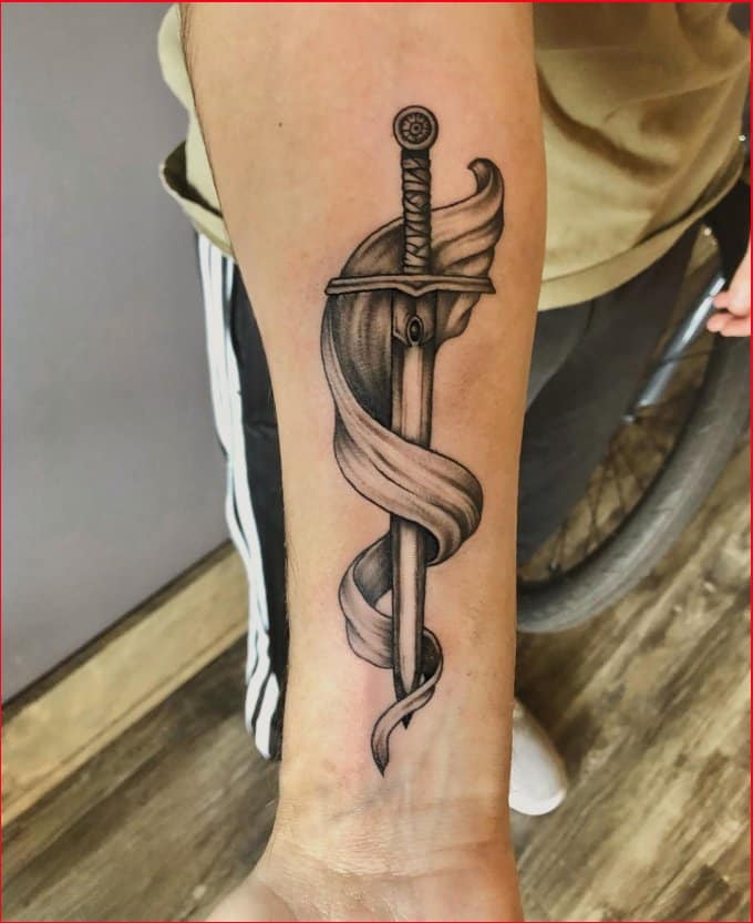 sword tattoos for arms