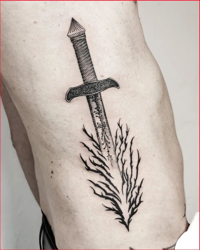 Zhilionis Tattoo Art  Sword sword swordtattoo dagger daggertattoo  tattoo tattooshop tattoos vilnius vilniustattoo girlswithtattoos  whipshade blackwork blackworktattoo illustrativetattoo darkart  darkartist blackandgreytattoo 