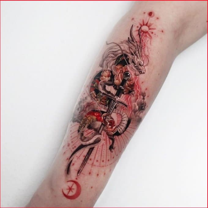 Dragon  Sword  INKOTATTOO