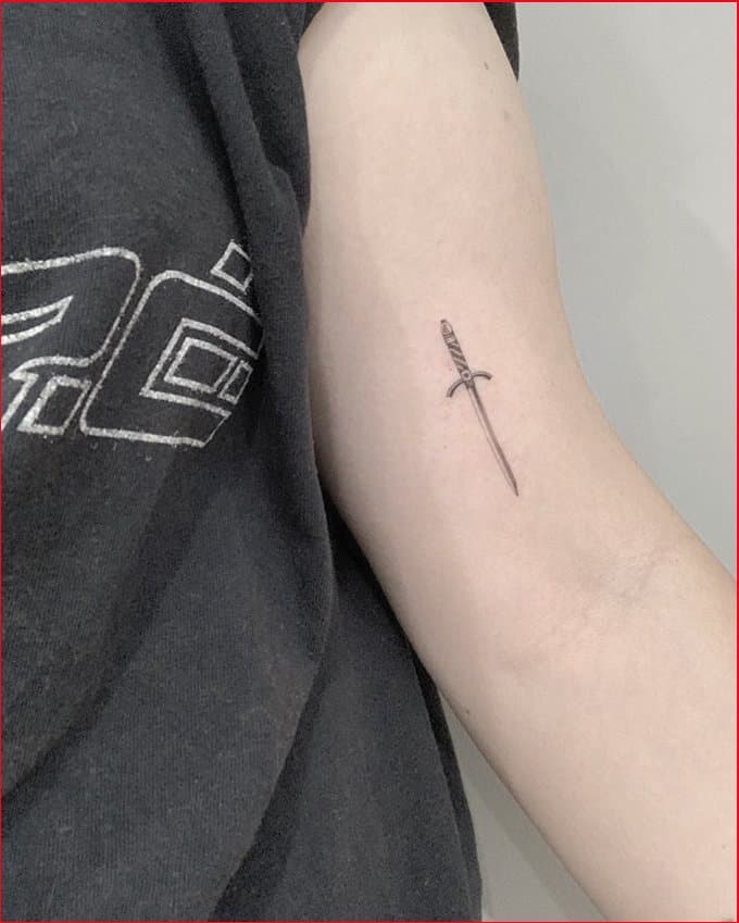 small sword tattoos