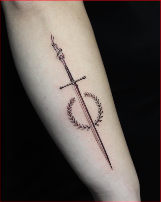 best arm sword tattoos