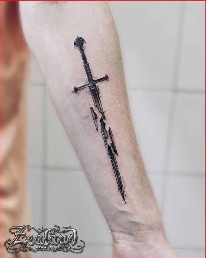 shattered sword tattoo designs