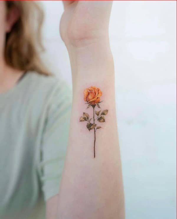 cute flower tattoos on wrist