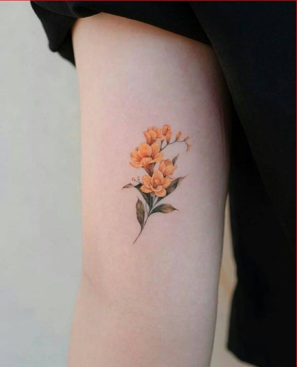 cute flower tattoos for arm