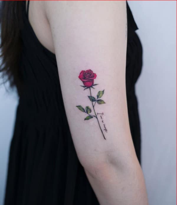 girls rose tattoos