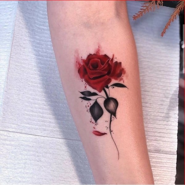 beautiful rose tattoos for girls