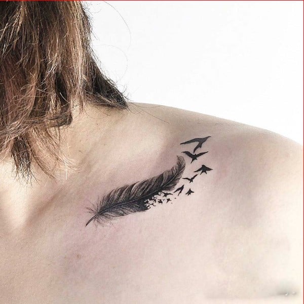 feather tattoos for girls