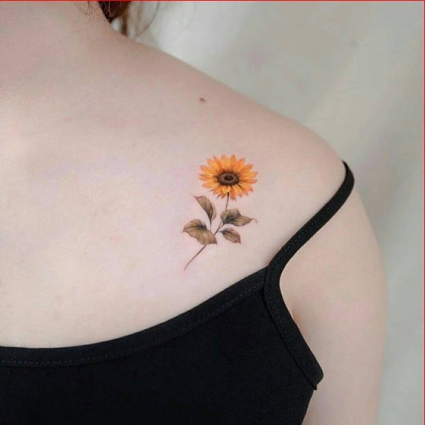 collar bone flower tattoo ideas for girls