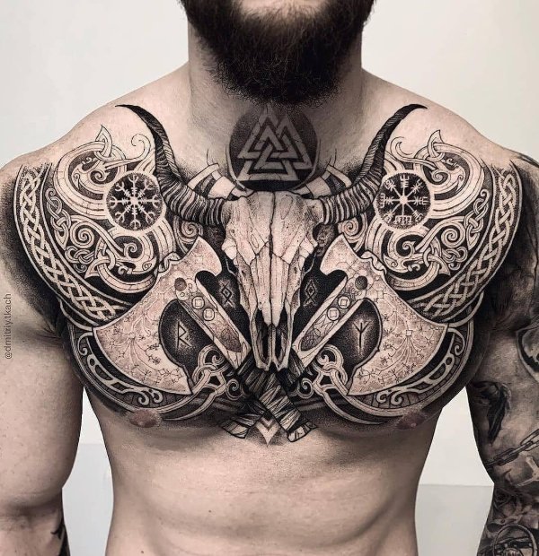 Big chest geometric and mandala tattoo that i did for James This took   TikTok