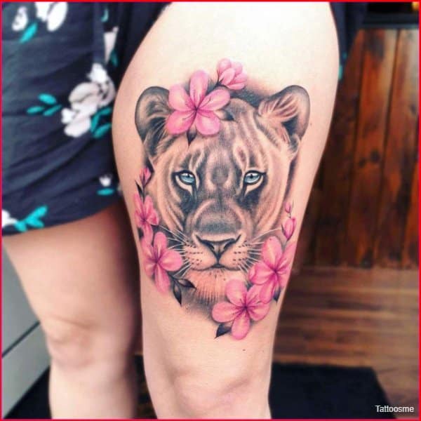 front thigh tattoos