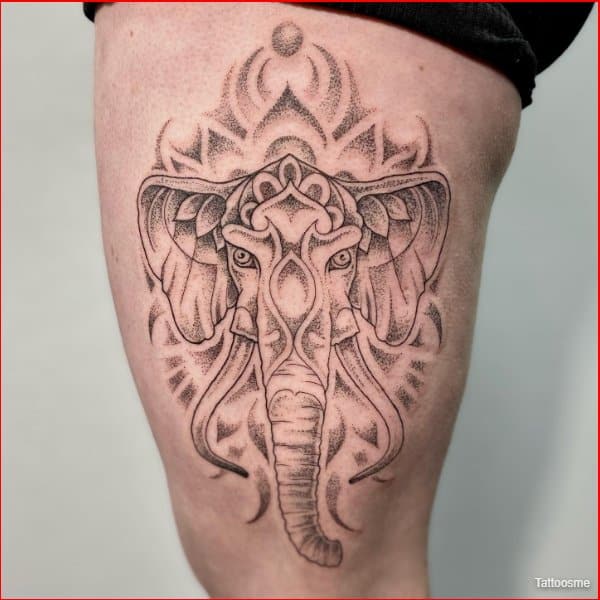 30 Indian Elephant Tattoos  Symbolism and Design Ideas  Art and Design