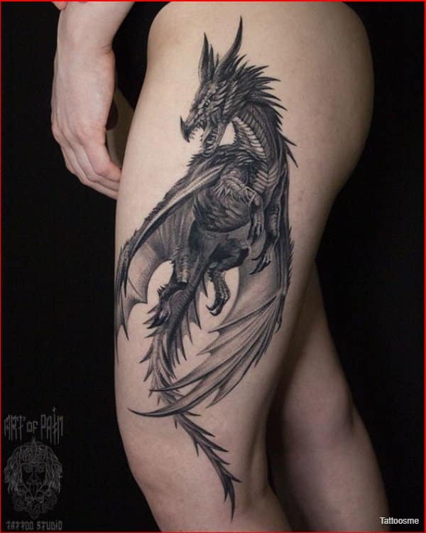best dragon tattoo designs for thigh