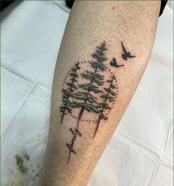 tree tattoos bird