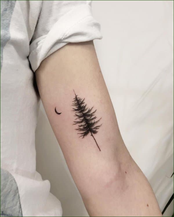 tree tattoos black and white
