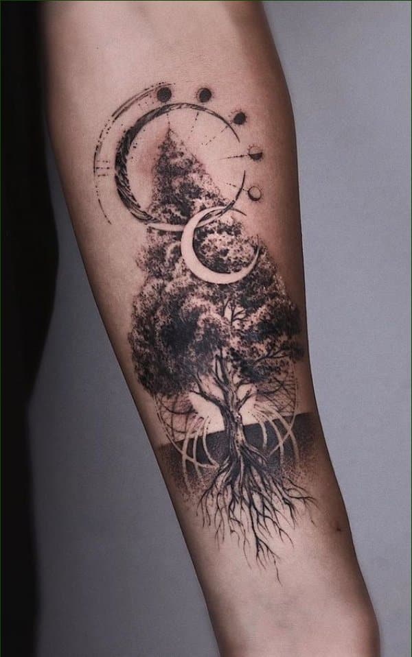 karma tattoo with enso Circle  Tree Tattoo With enso  Xpose Tattoos  Jaipur  YouTube