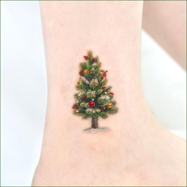 christmas tree tattoos