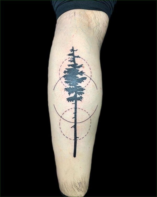 tree tattoos leg