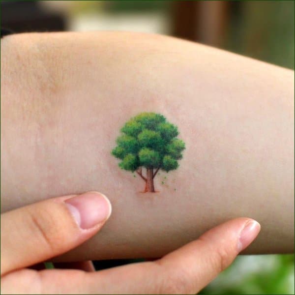 Minecraft tree tattoos